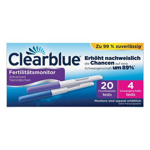 Clearblue Advanced Fertilitätsmonitor 5 AIDE Tests 2 x 24 Teststäbchen 