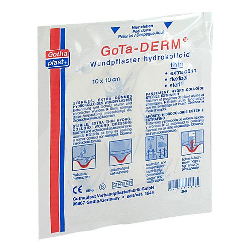 GOTA-DERM thin hydrokoll.Wundpfl.steril 10x10 cm