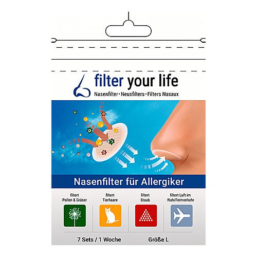 FILTER YOUR LIFE Nasenfilter f.Allergiker Gr.L 14 St