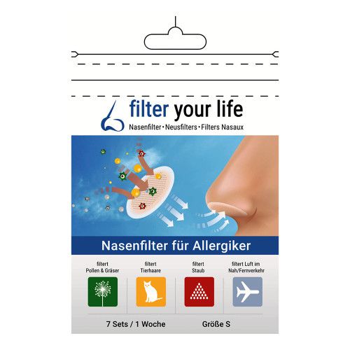 FILTER YOUR LIFE Nasenfilter f.Allergiker Gr.S 14 St