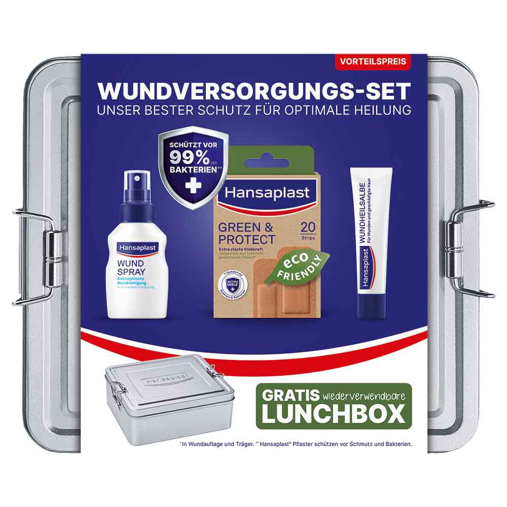HANSAPLAST Wundversorgungs-Set Green & Protect Box